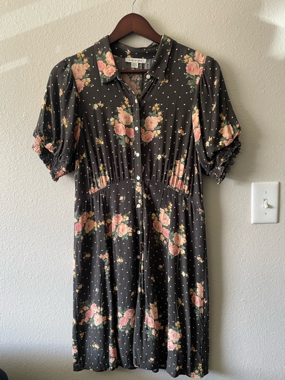 Floral polka dot dress